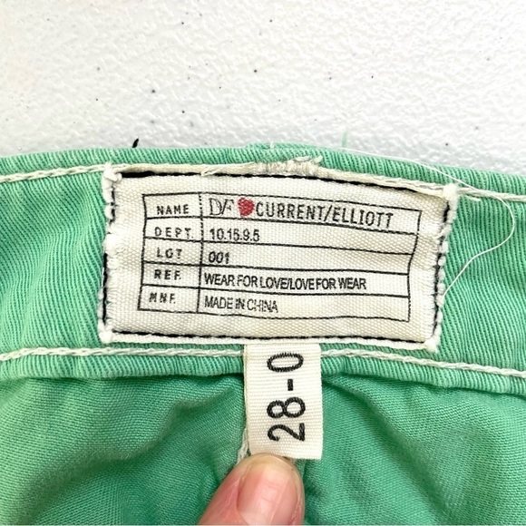 DVF Loves Current/Elliot Mint Tropical Floral The Classic Skinny Jean Size 28 - Picture 14 of 16
